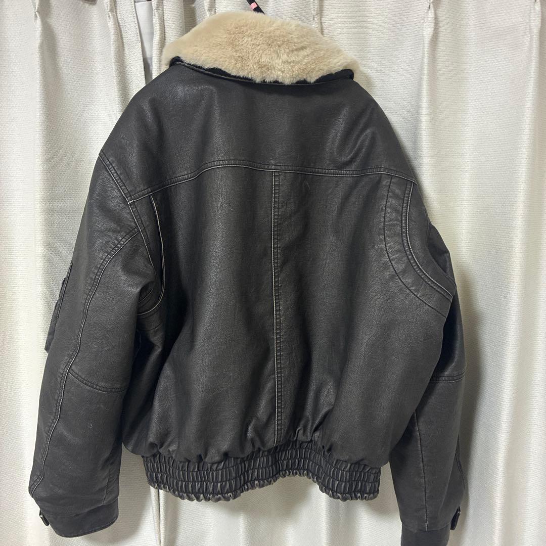 SLYビンテージフェイクレザーブルゾン