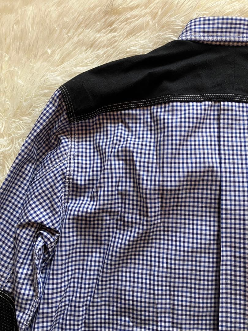 junya watanabe man 切り替えシャツ　ギンガムチェック　Mサイズ