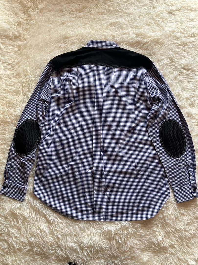 junya watanabe man 切り替えシャツ　ギンガムチェック　Mサイズ