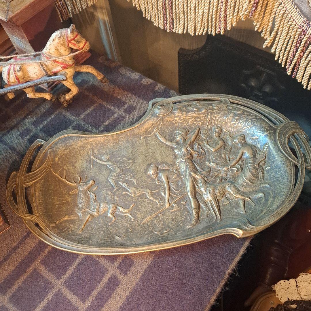 No.仏蘭西館　アンティーク　トレイ　器　ブロンズ