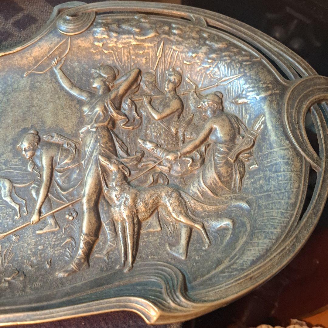 No.仏蘭西館　アンティーク　トレイ　器　ブロンズ