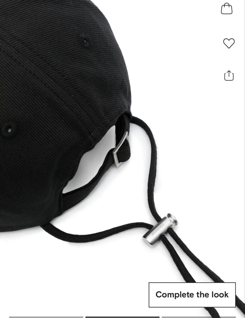 JACQUEMUS ブラック ベースボールキャップ