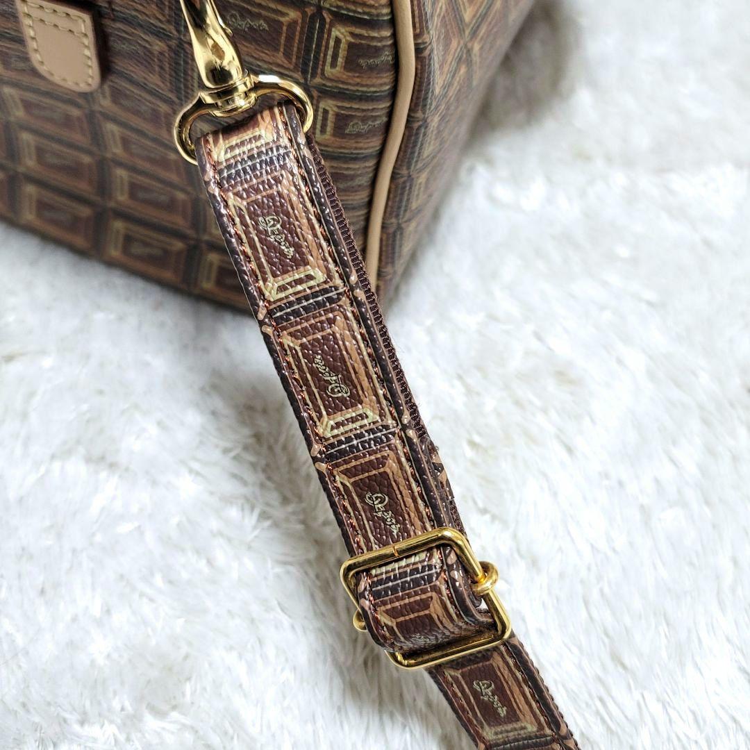 極美品 Q-POT チョコレート 2way ショルダーバッグ ハンドバッグ