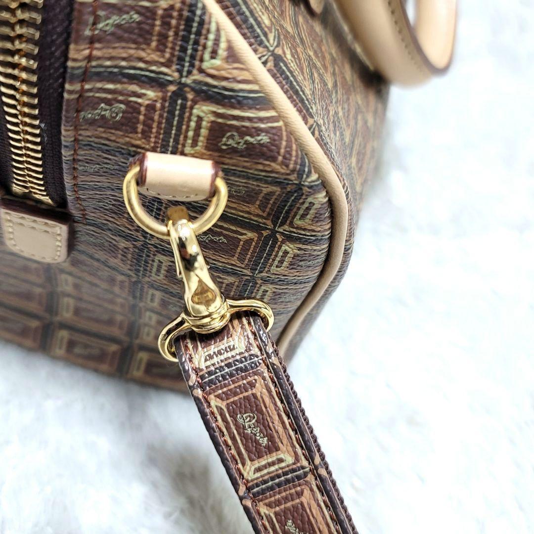 極美品 Q-POT チョコレート 2way ショルダーバッグ ハンドバッグ