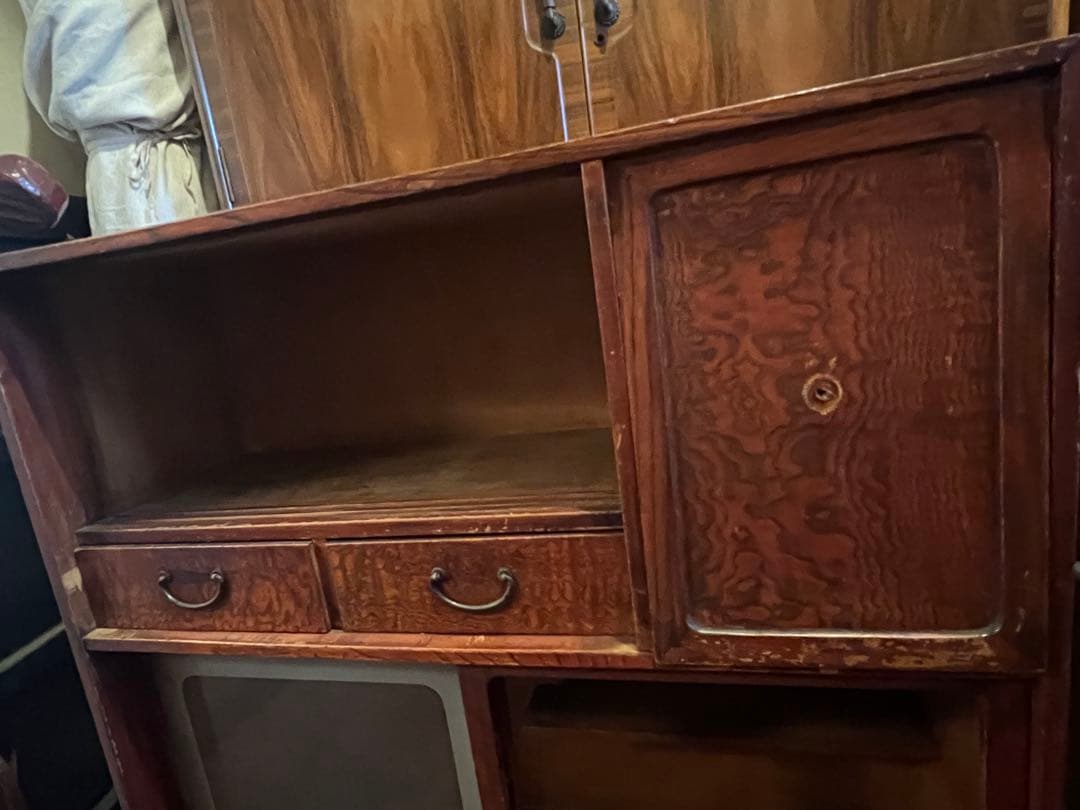 送料込❗️昭和レトロ和箪笥欅けやき？凄い杢　味あるアンティーク解体前最後のチャンス