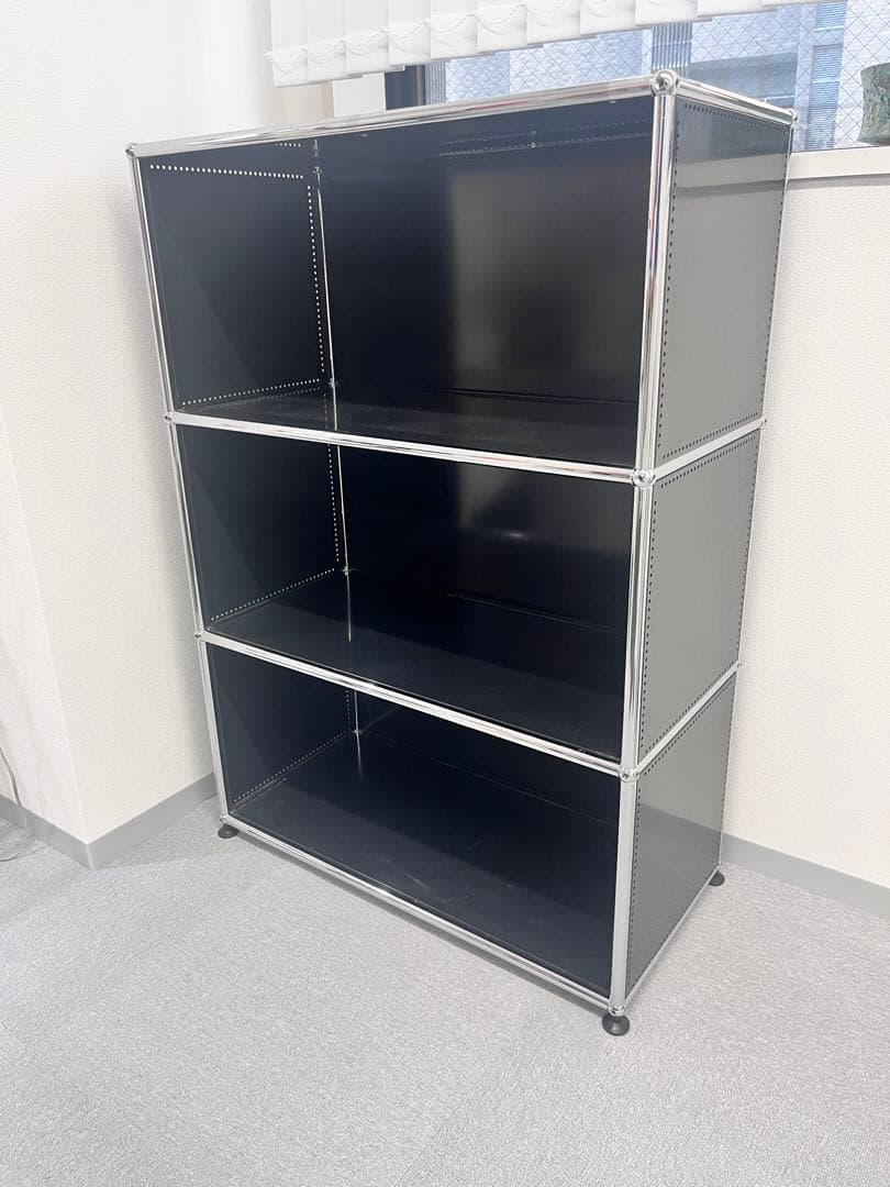 Tora　希少黒USMハラ—３段ラック　スチールシェルフ 4段引取もOK