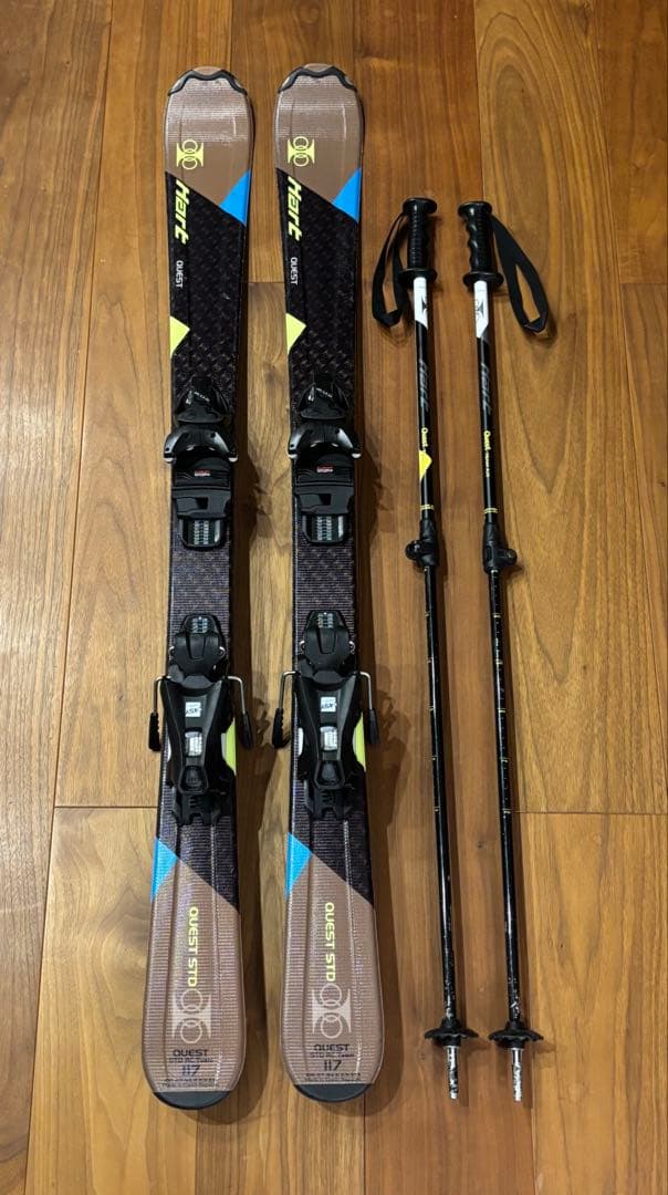 HART QUESTセット (スキー板117㎝&ストック)