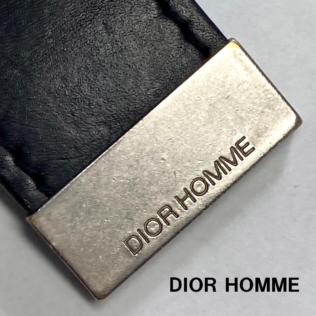 ディオールオム Dior Homme シルバーロゴバックルベルト 85 エディ期