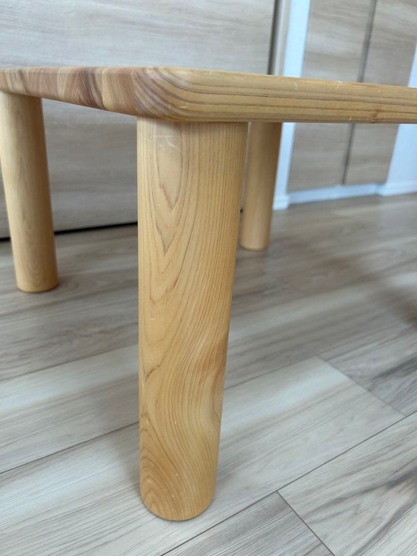 なかよしライブラリー 木製テーブル 正方形 国産ヒノキ(定価:47,300円)