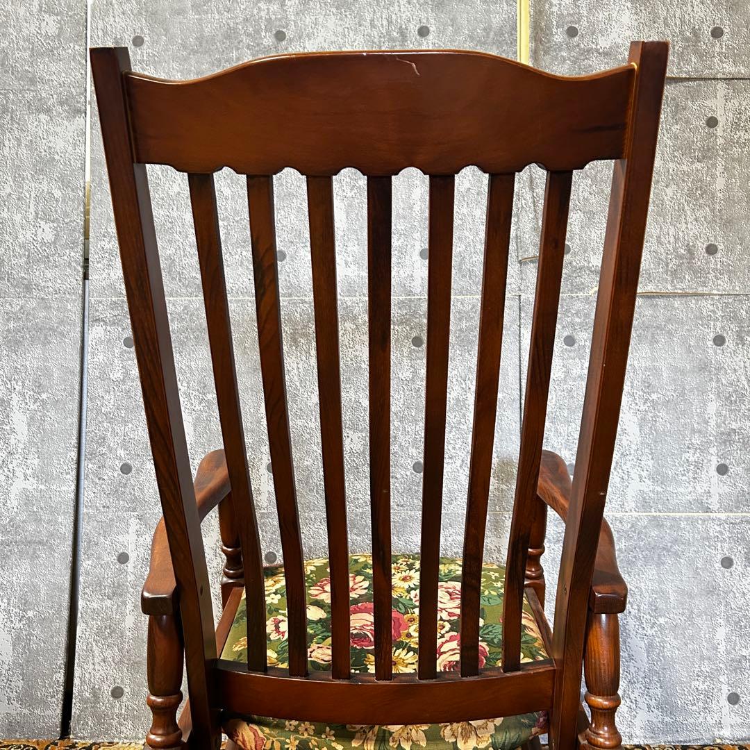 ꧁レトロ家具꧂花柄ロッキングチェア 揺れ 揺り 椅子 いす イス チェア
