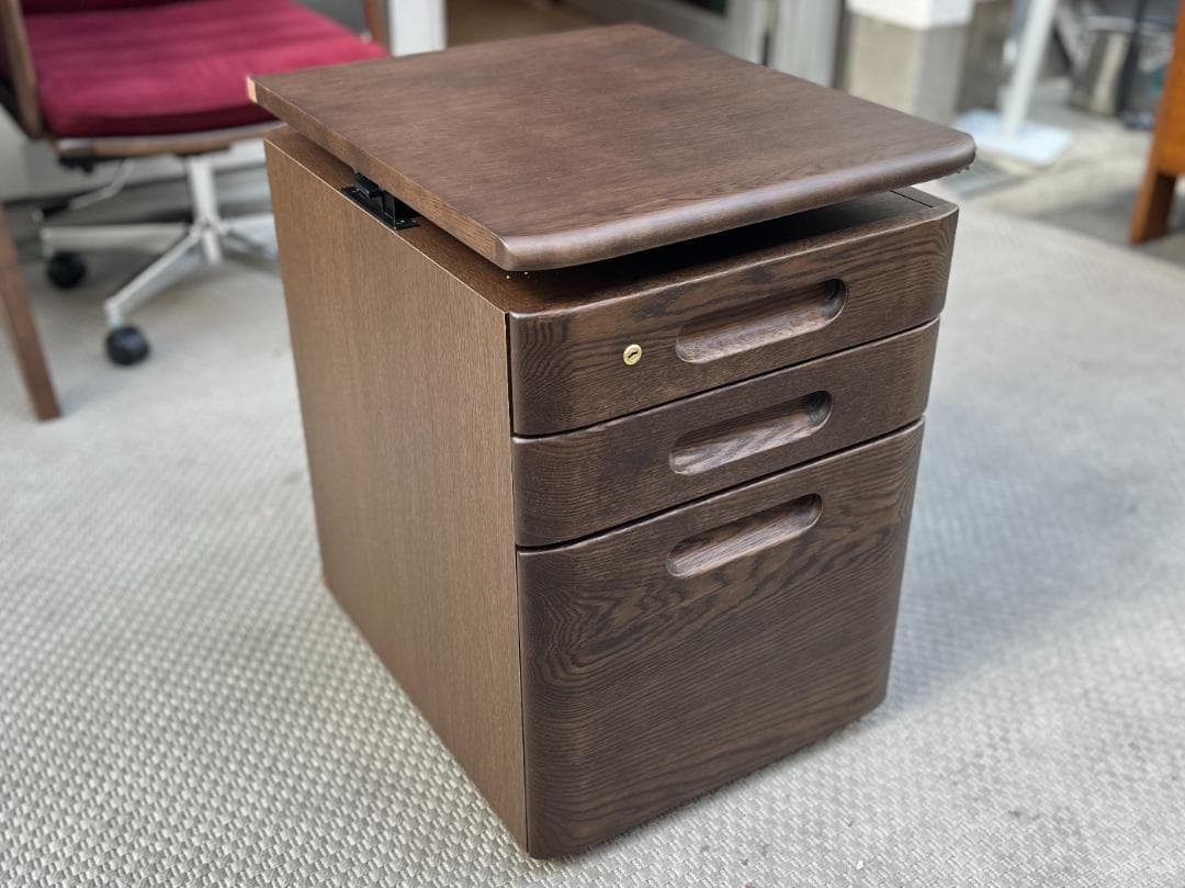 現行モデル☆浜本工芸／No.32／デスクチェスト／デスクワゴン／キャビネット