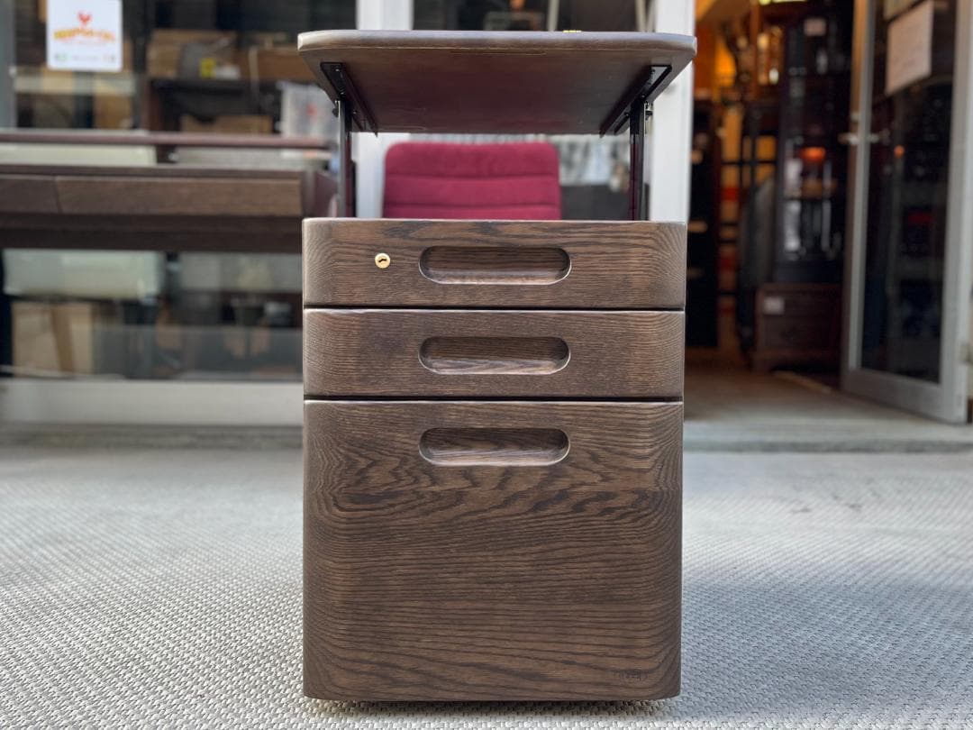 現行モデル☆浜本工芸／No.32／デスクチェスト／デスクワゴン／キャビネット