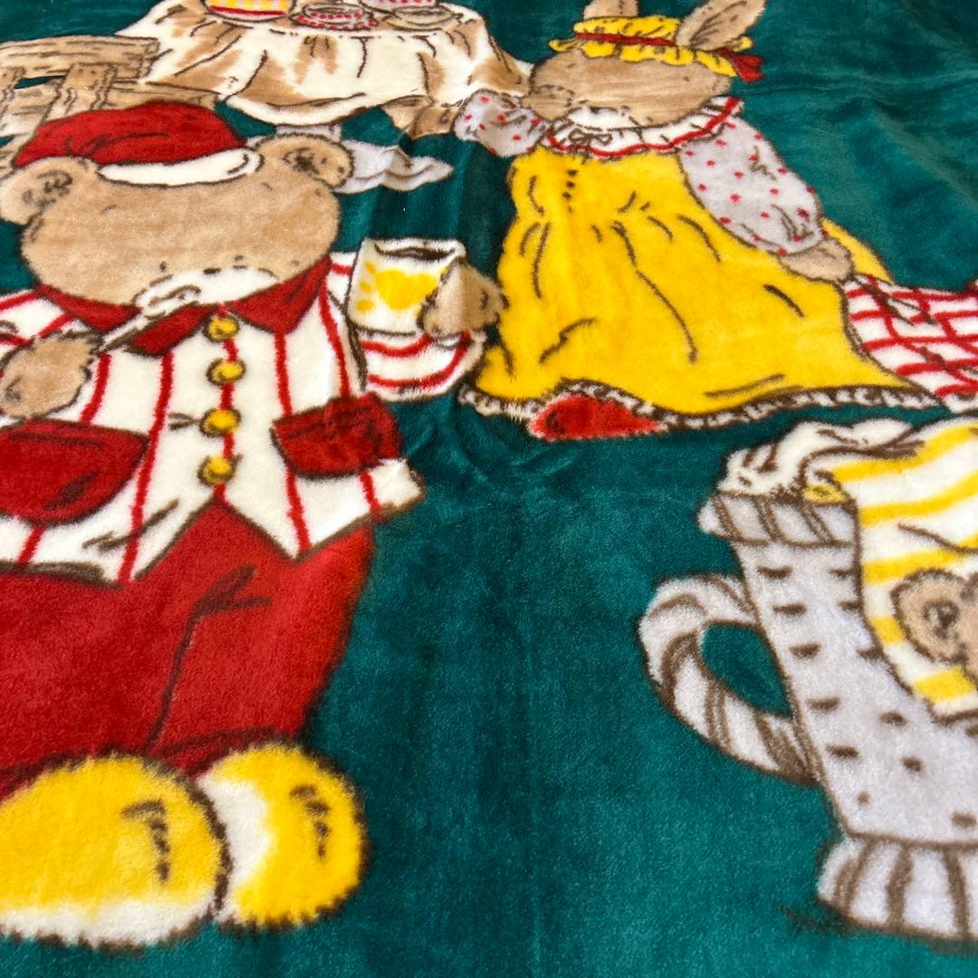 PEONY ＊二枚合わせ毛布・アクリル毛布・ブランケット・昭和レトロ・ポップ