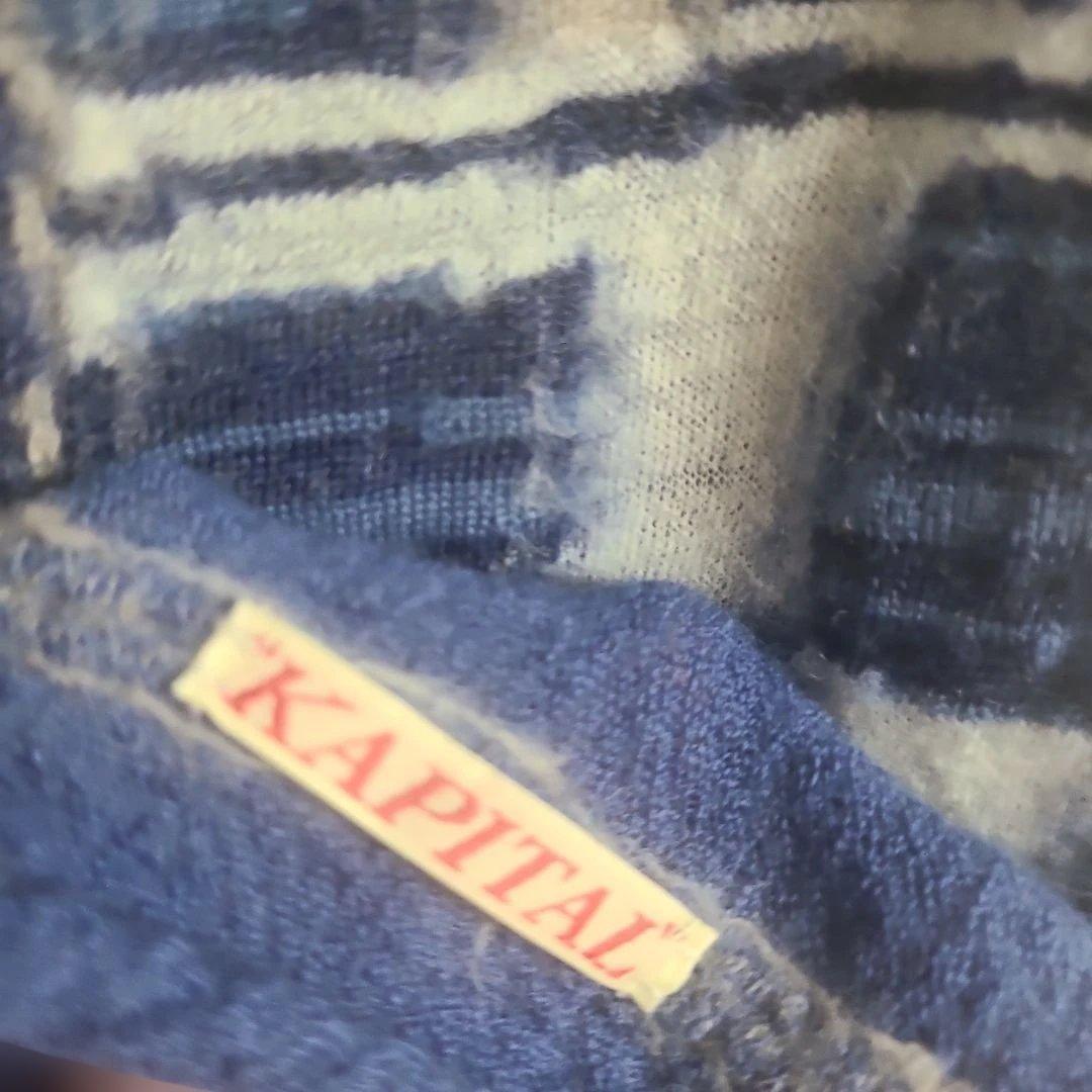 KAPITAL キャピタル　縮絨ウール大盤マフラー パッチワーク2㍍50cm