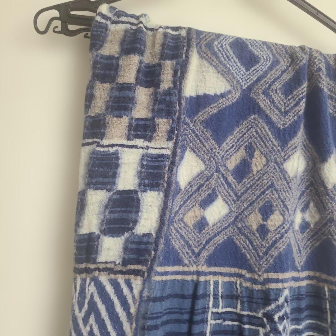 KAPITAL キャピタル　縮絨ウール大盤マフラー パッチワーク2㍍50cm