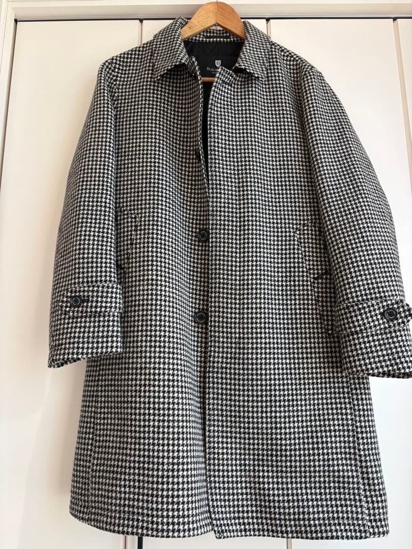 BLACK LABEL クレストブリッジ　ステンカラーコート ハウンドトゥース