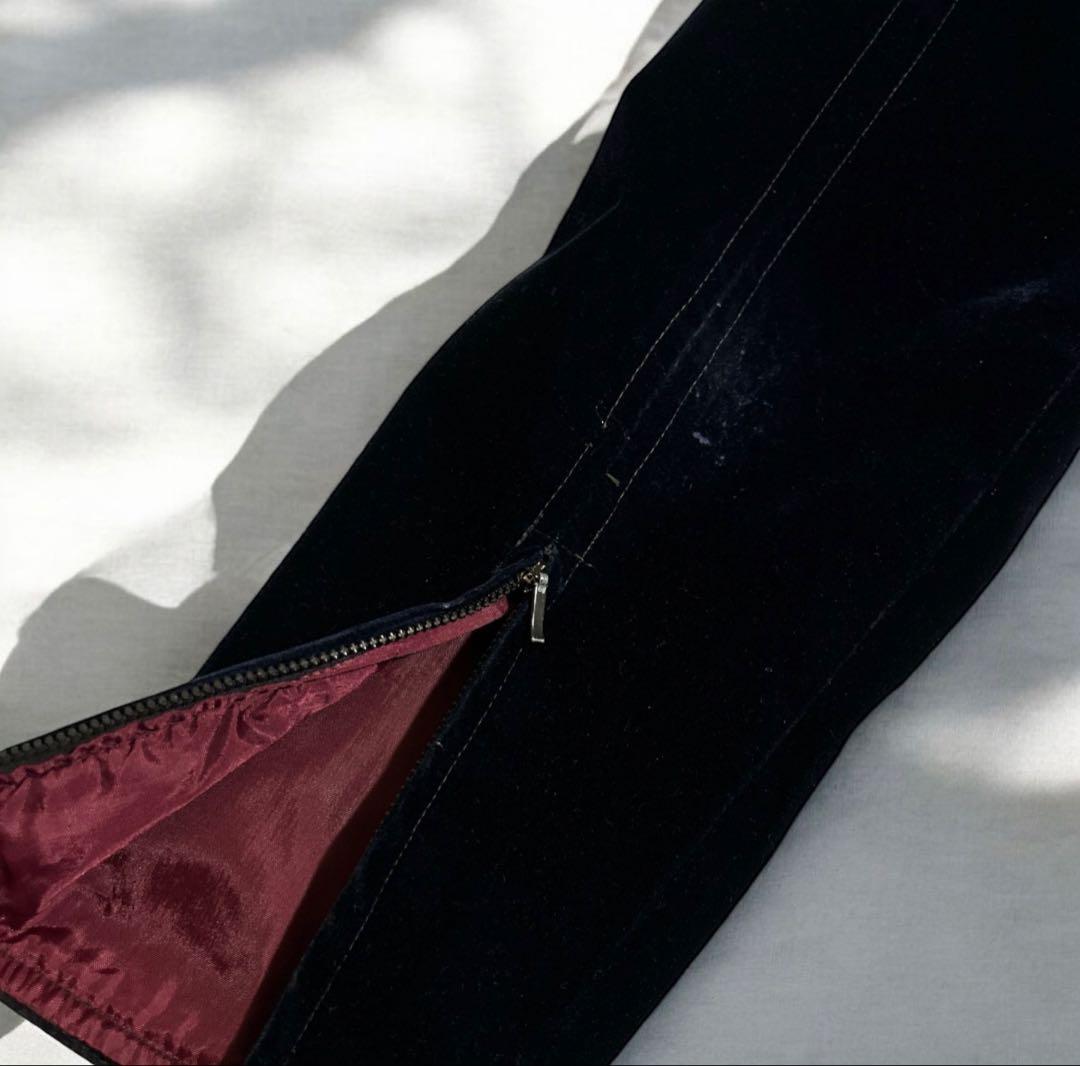 【希少】70s 国産　ヴィンテージ ベロア スイングトップ ネイビー 短丈