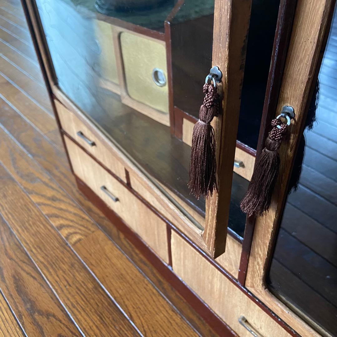 昭和レトロ　飾り棚　茶箪笥　時代家具