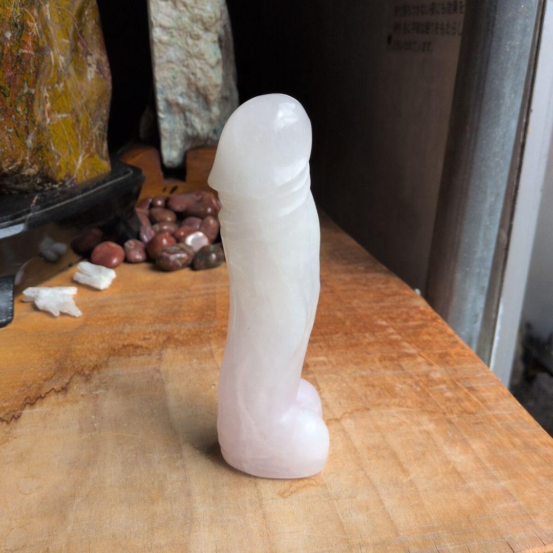 ローズクォーツ　男根　568 鑑賞石　石 置物　オブジェ　インテリア