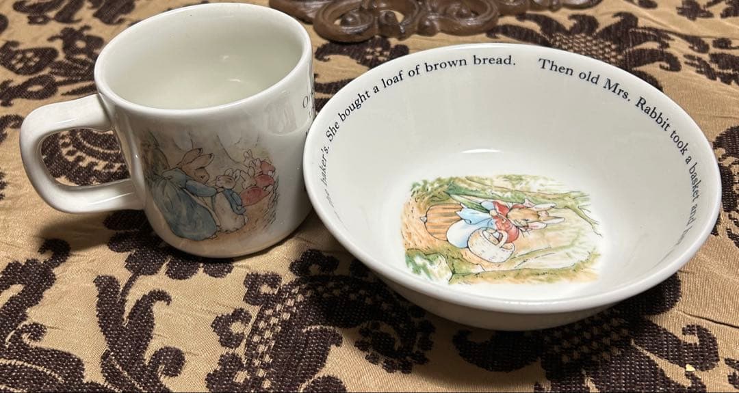 未使用　ウエッジウッド　ピーターラビット　ボウルとマグ