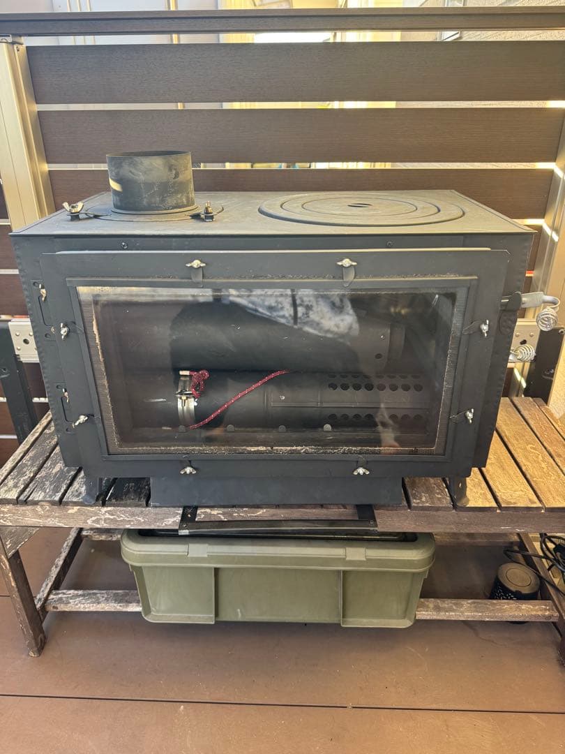 神保製作所　薪ストーブ ロマンチカル上出し脚長さん ピザオーブン収納ケース付き