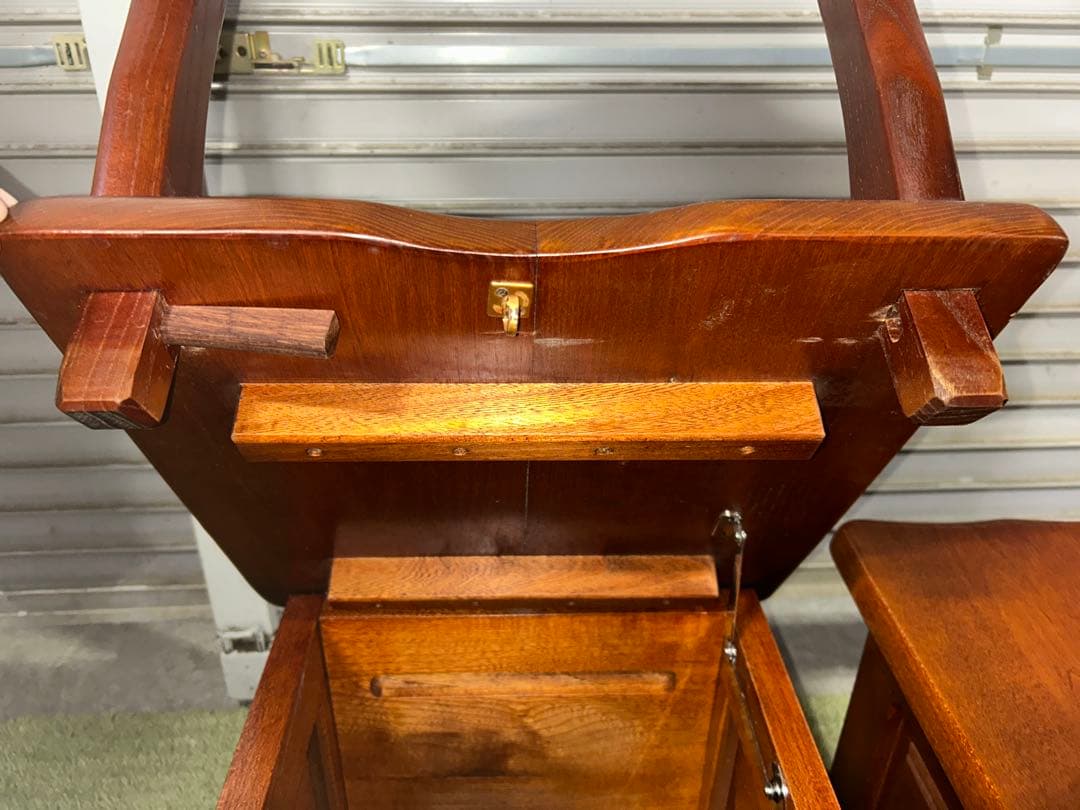 ☆GA216【中古品】 ケヤキの チェア 2点セット 　欅 伝統工芸 石橋武士作