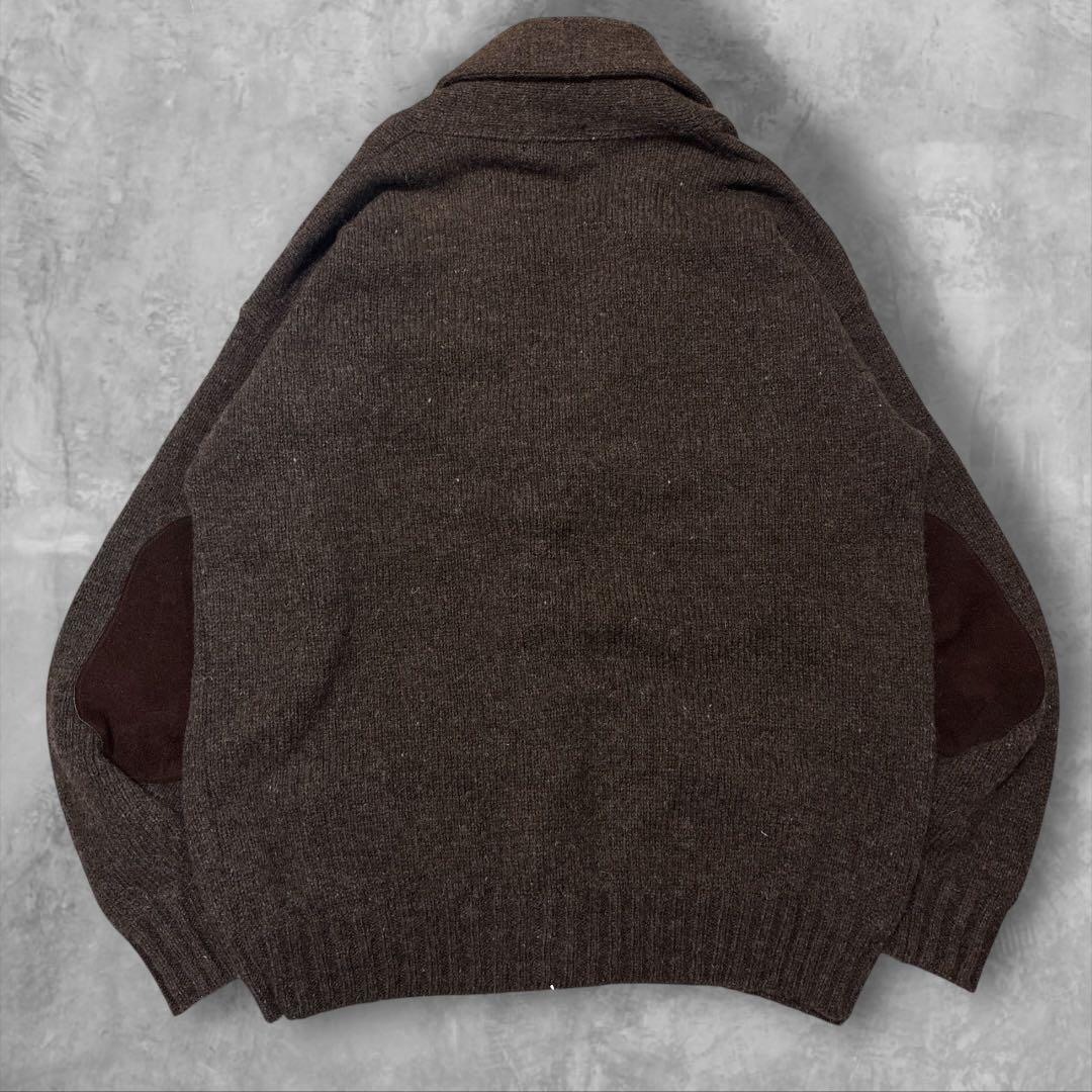 Eddie Bauer黒タグ ショールカラーニットジャケットUSA製80s90s