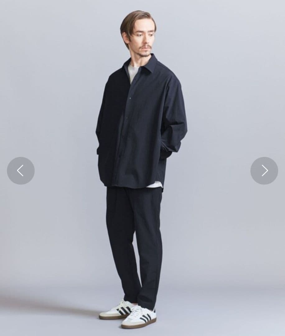 極美品★ユナイテッドアローズ　360°リラックス スナップ シャツ　1.7万　M