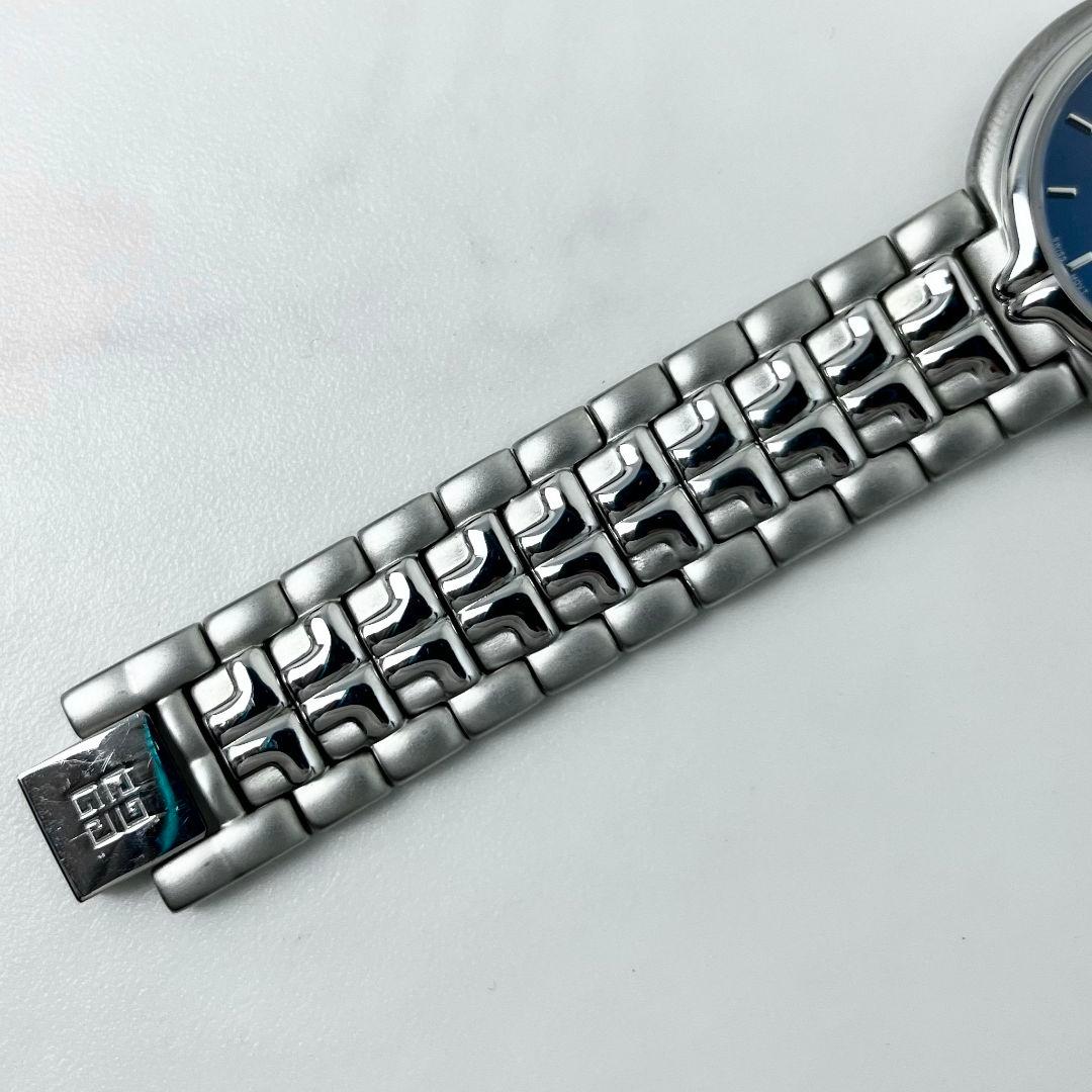 【美品】 稼働 GIVENCHY SY.18.XV ネイビー文字盤 腕時計