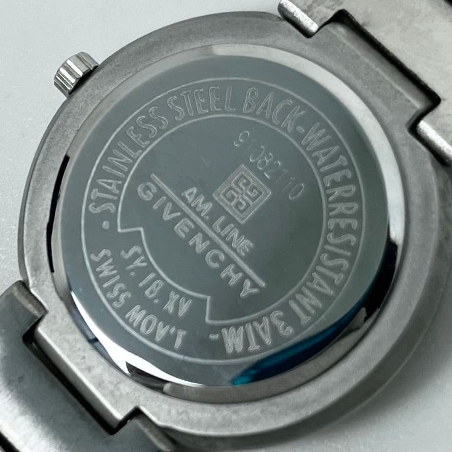 【美品】 稼働 GIVENCHY SY.18.XV ネイビー文字盤 腕時計