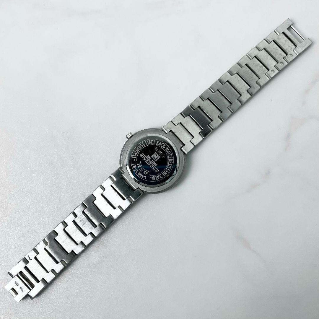 【美品】 稼働 GIVENCHY SY.18.XV ネイビー文字盤 腕時計