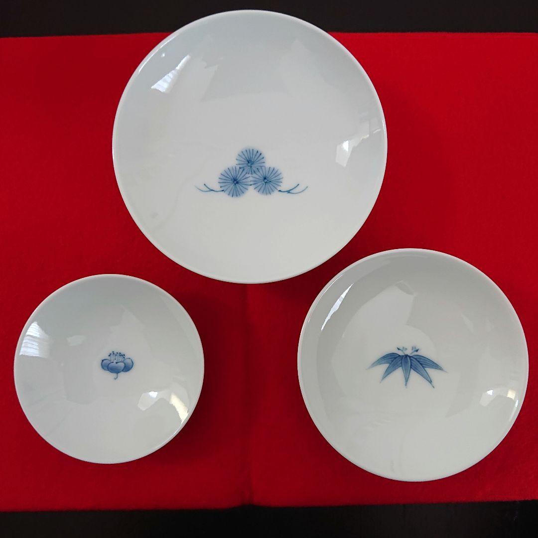 秋篠宮悠仁親王御誕生記念 松竹梅 高台盃 角酒器揃い 小笠原藤右衛門 証明書付き