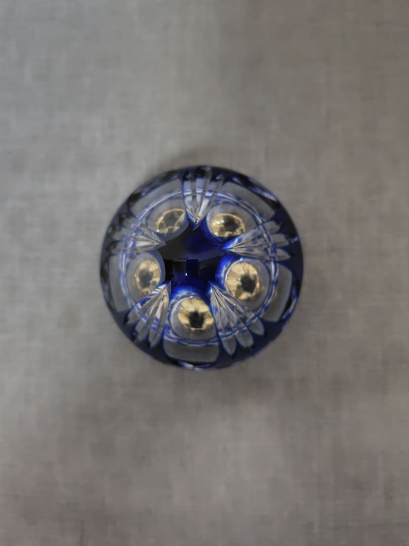 カガミクリスタル 江戸切子 クリスタルカット ガラス 置時計