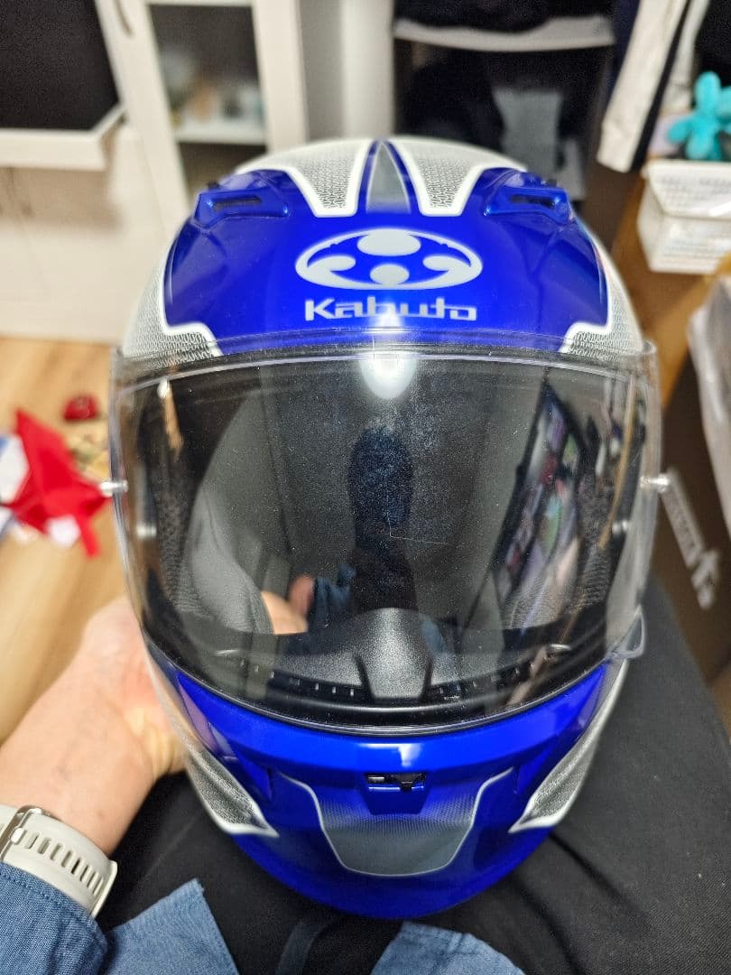 OGK KABUTO フルフェイス KAMUI2 STINGER ブルーホワイト