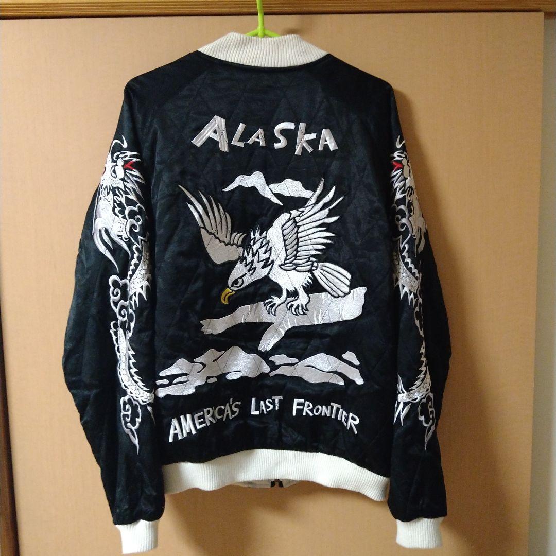 HOUSTON ALASKA スカジャン 鷹 アラスカ スーベニア ヒューストン