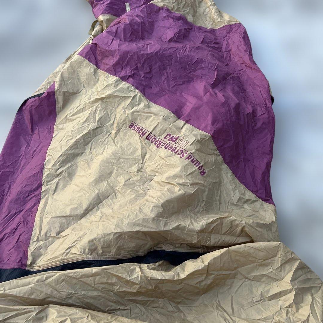 【訳あり】ラウンドスクリーン2ルームハウス　バーガンディ　コールマン　シート