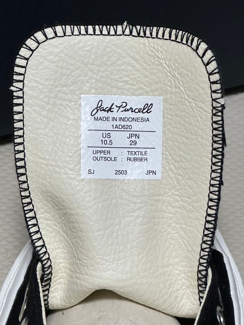 マ*ス様 入手困難！大人気 ジャックパーセル 1935 黒 ロースニーカー 29