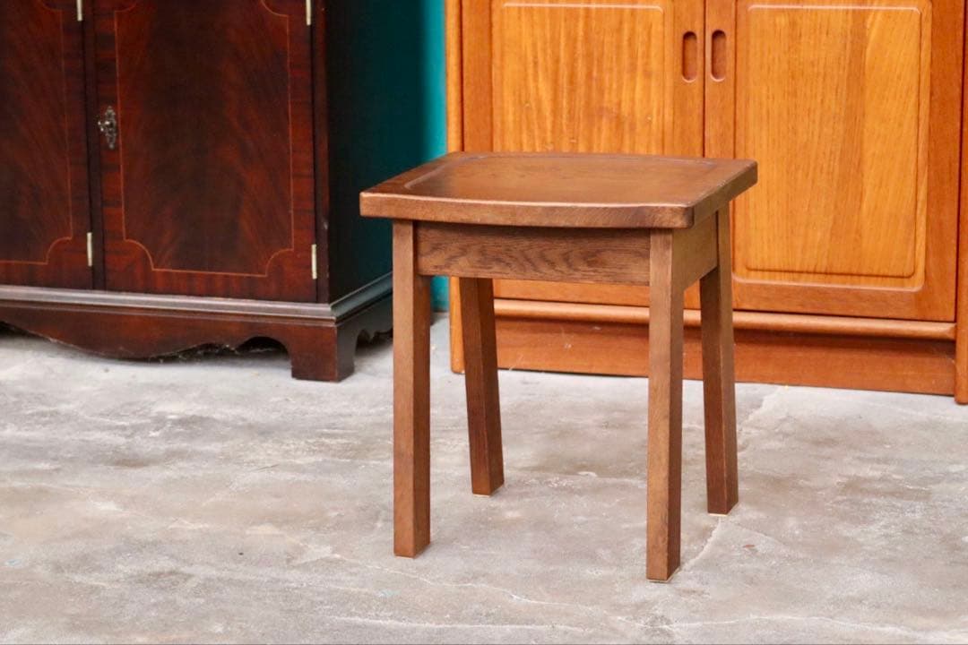 GMIH224A○渡部木工 オーリン 楢材 スツール 椅子 花台 フラワースタン