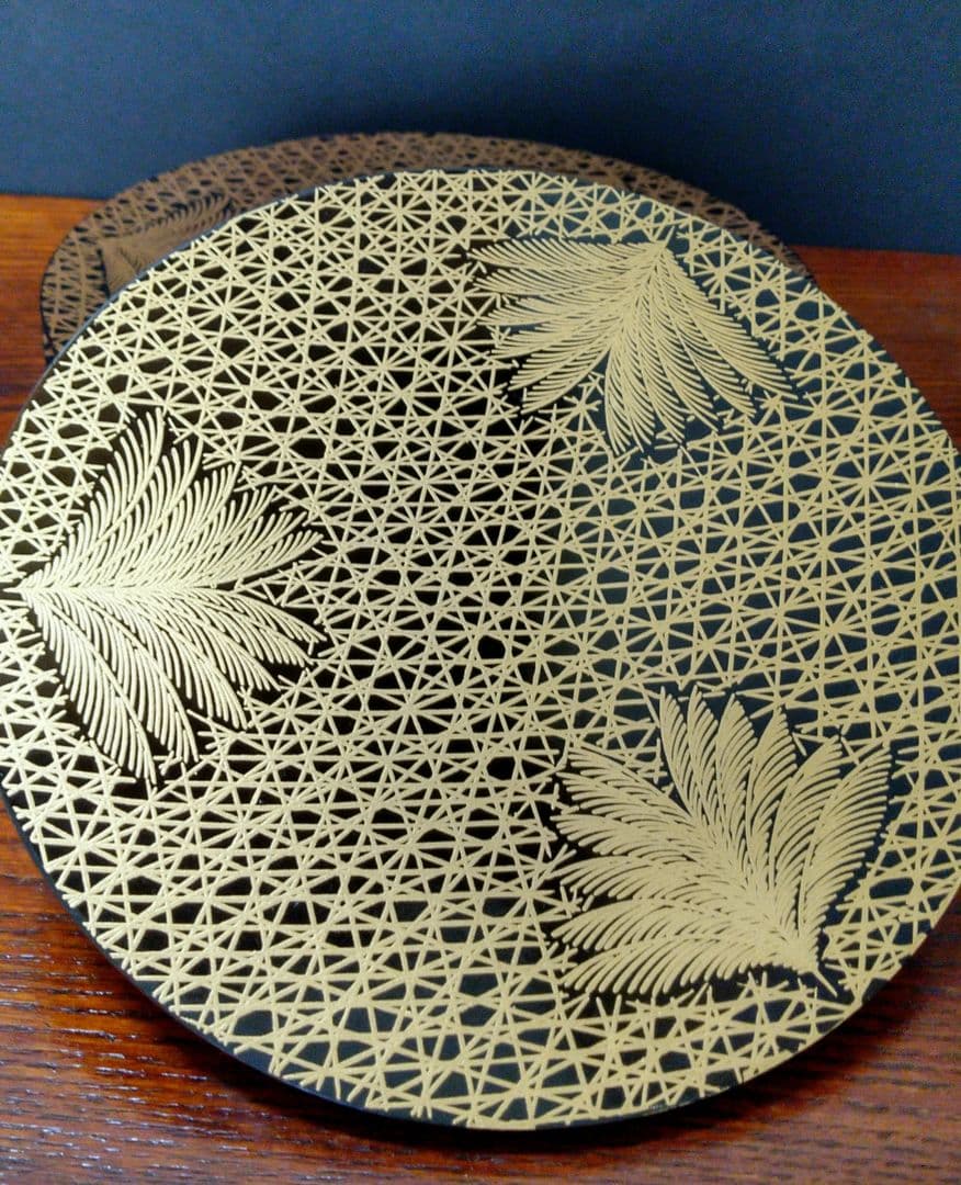 輪島塗 沈金 銘々皿 5枚