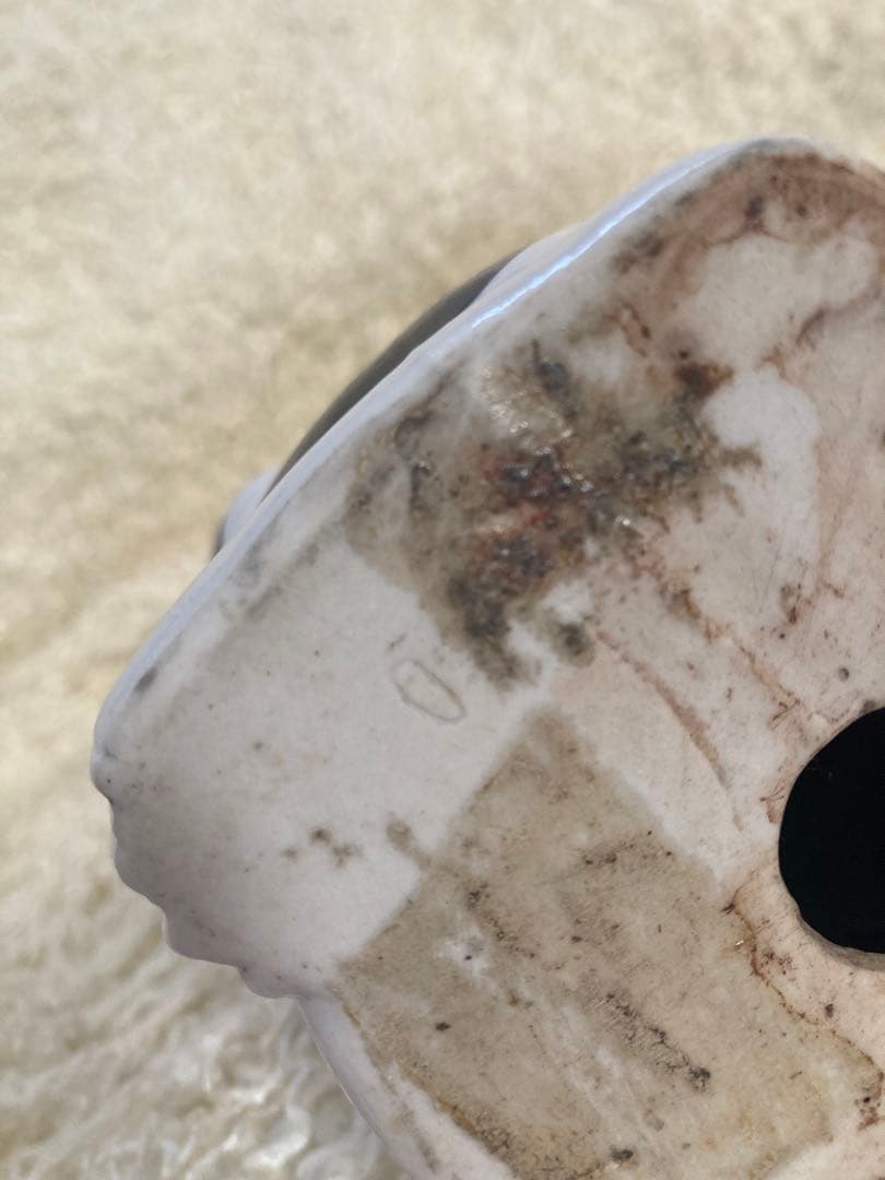 三毛猫　招き猫 陶器製 置物 アンティーク