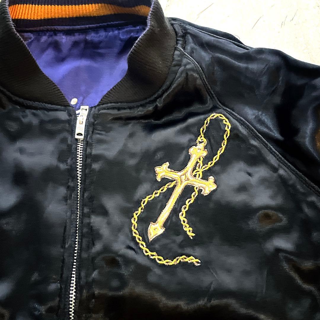 廃盤 OLD DENIME 天使と悪魔　刺繍　リバーシブル　スカジャン　y2k