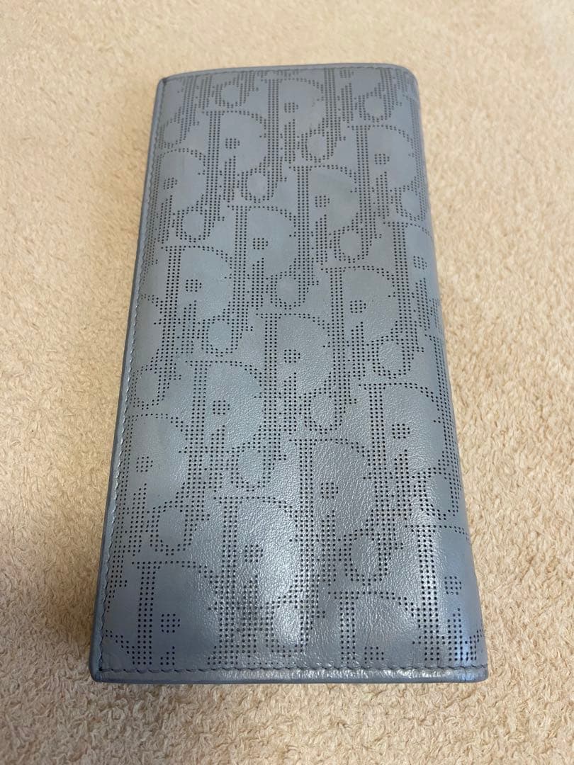Dior ディオール　グレー 長財布 レザー