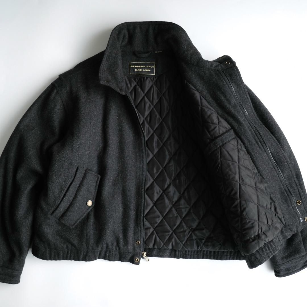 MEMBERS ONLY 中綿入りウールジャケット チャコール XL