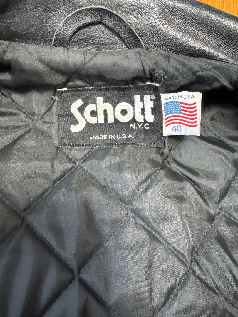 Schott レザーシングルライダースジャケット