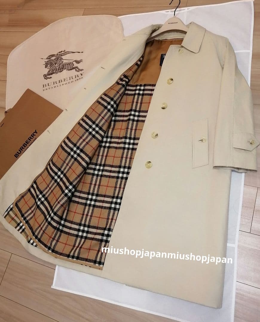 貴重希少●L　バーバリー　BURBERRY　ステンカラーコート　ノバチェック