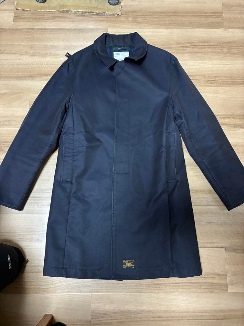 wtaps BLACK WATCH サテンカラーコートCOAT NAVYネイバー