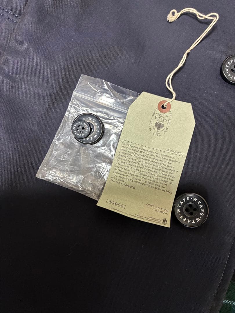 wtaps BLACK WATCH サテンカラーコートCOAT NAVYネイバー