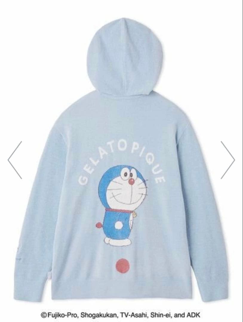 【新品】gelato pique ドラえもん ジャガードパーカ ブルー Mサイズ