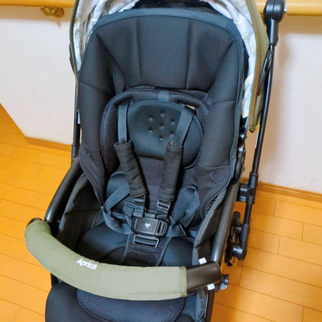 ✨美品✨Aprica ラクーナビッテクッション レザーハンドル アニマル柄