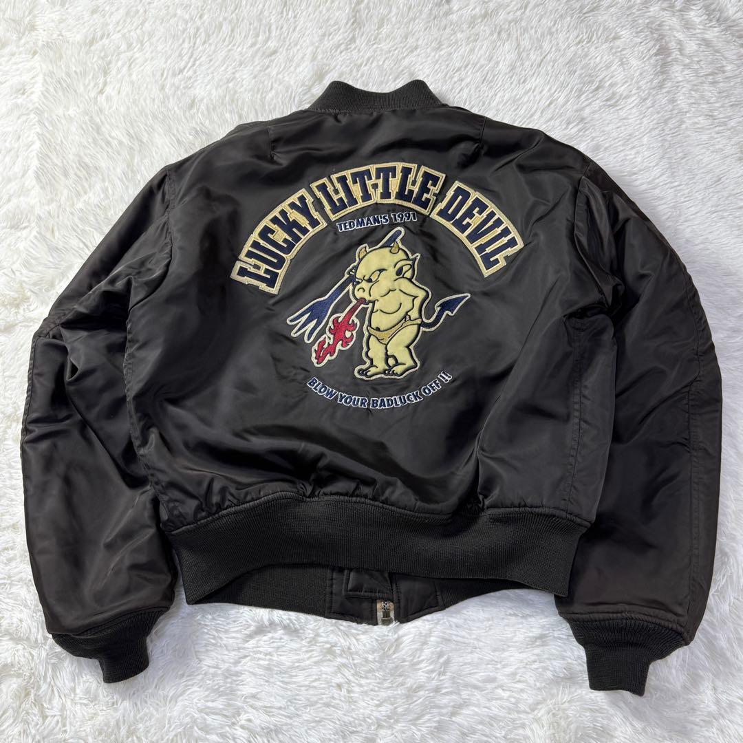 【美品】テッドマン Limited MA-1 フライトジャケット L 超短丈